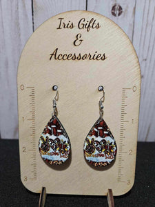 Peace, Love, & Football Earrings