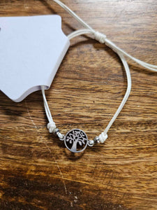 Tree Of Life Shaped Charm Bracelets - White