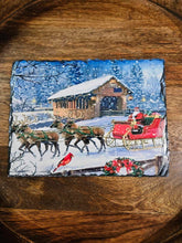 Load image into Gallery viewer, Christmas Sleigh With Santa Slate
