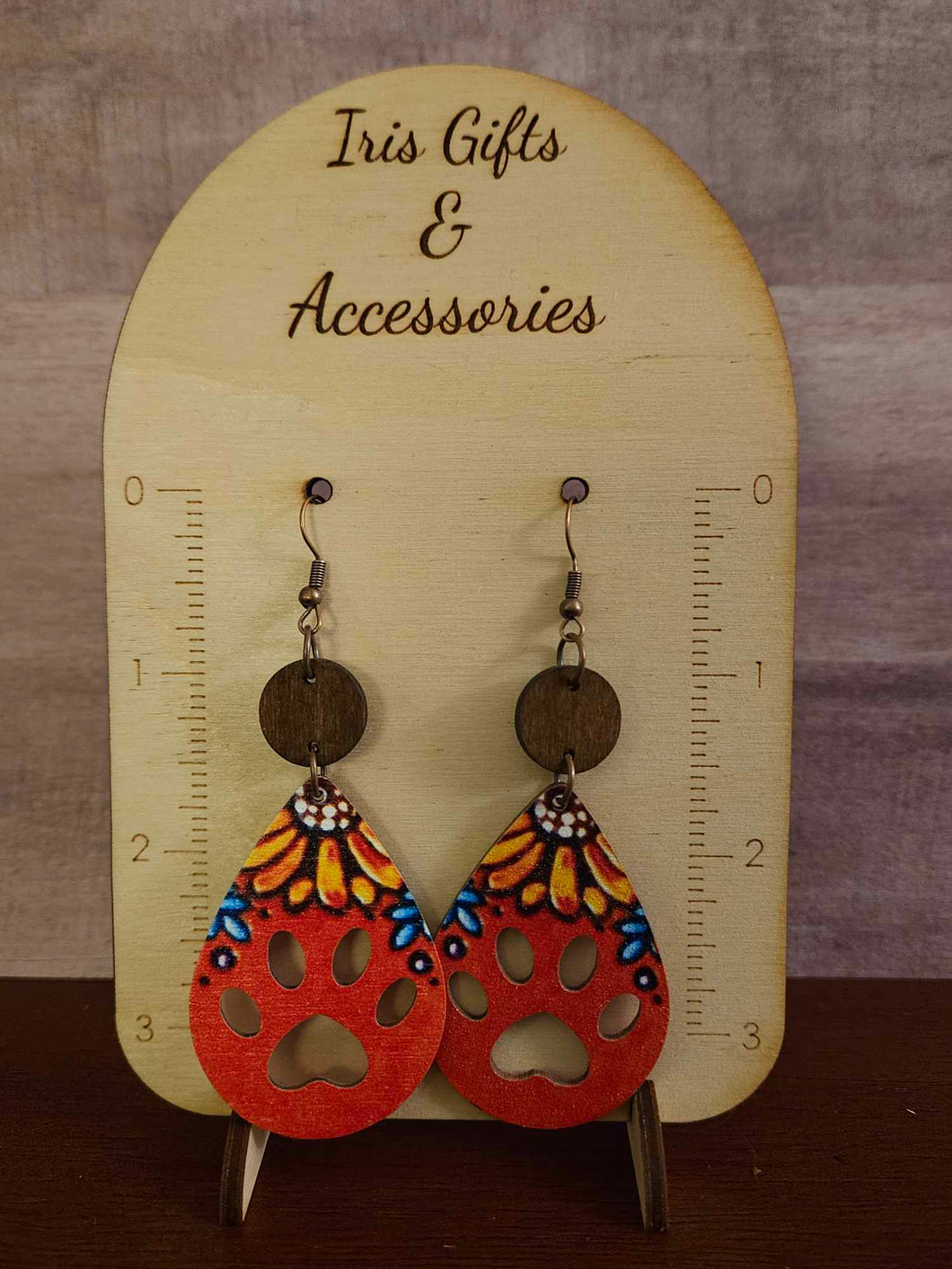 Bohemian Paw Print Earrings