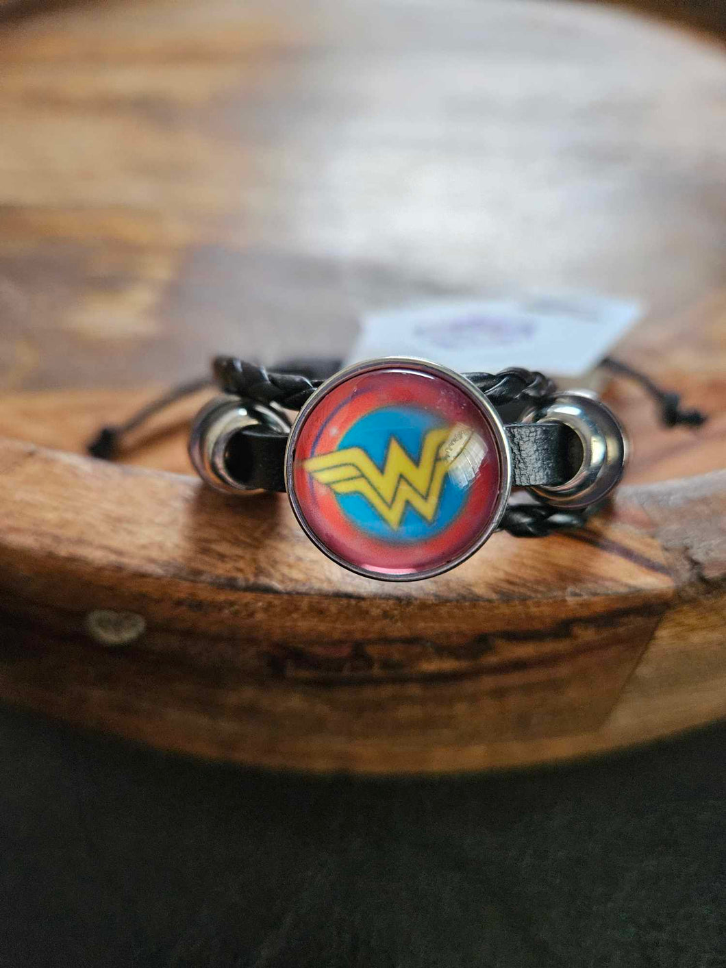 Littles Super Hero Leather Bracelet - Wonder Woman