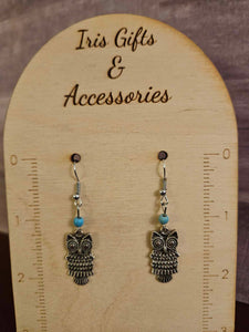 Silver Owl Earrings