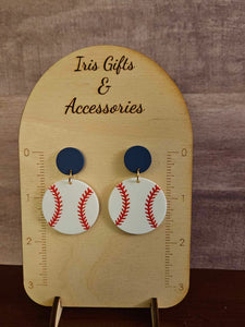 Baseball Dangle Earrings