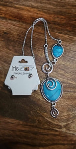 Silver Turquoise Stone Necklace