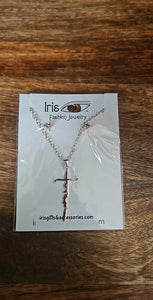 Rose Gold Faith Cross Necklace