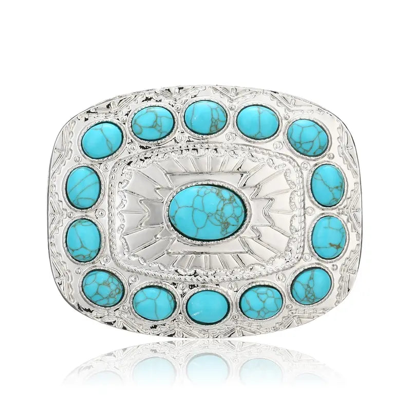 Turquoise Personality Belt Buckle