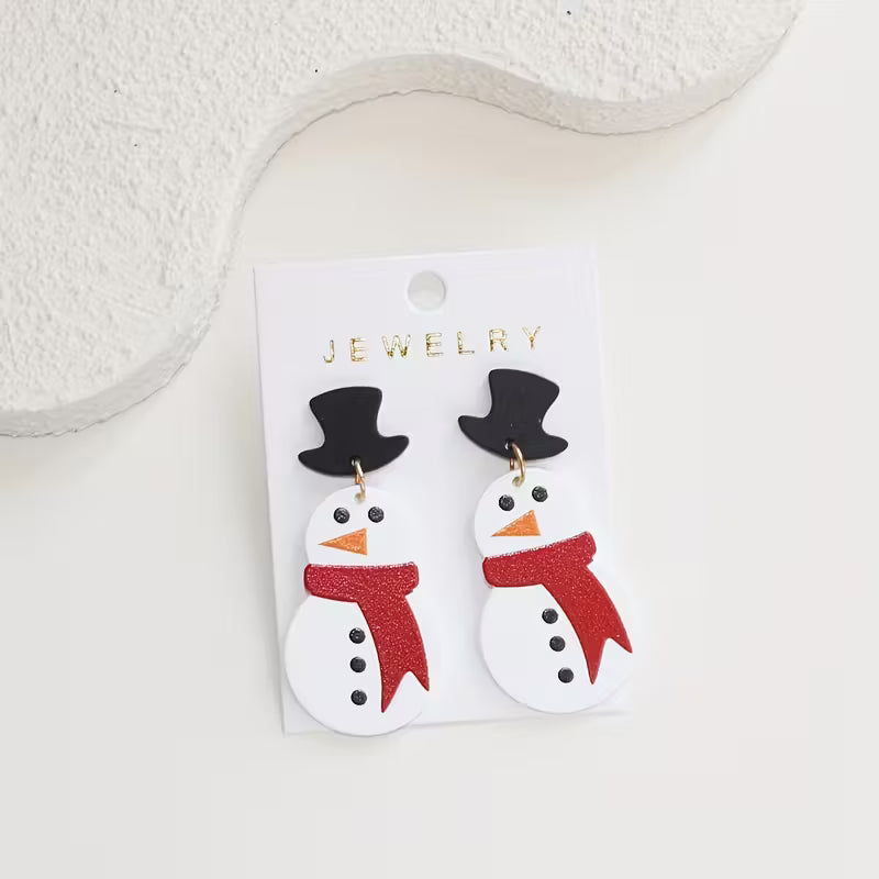 Snowmen Acrylic Earrings