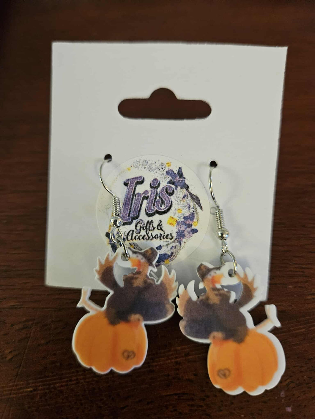Turkey on a Pumpkin Earrings
