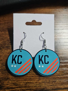 KC Soccer Earrings - Round