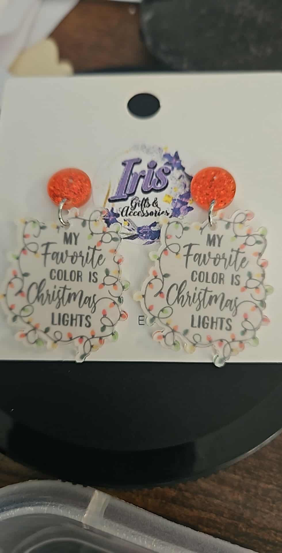 Christmas Lights Dangle Earrings