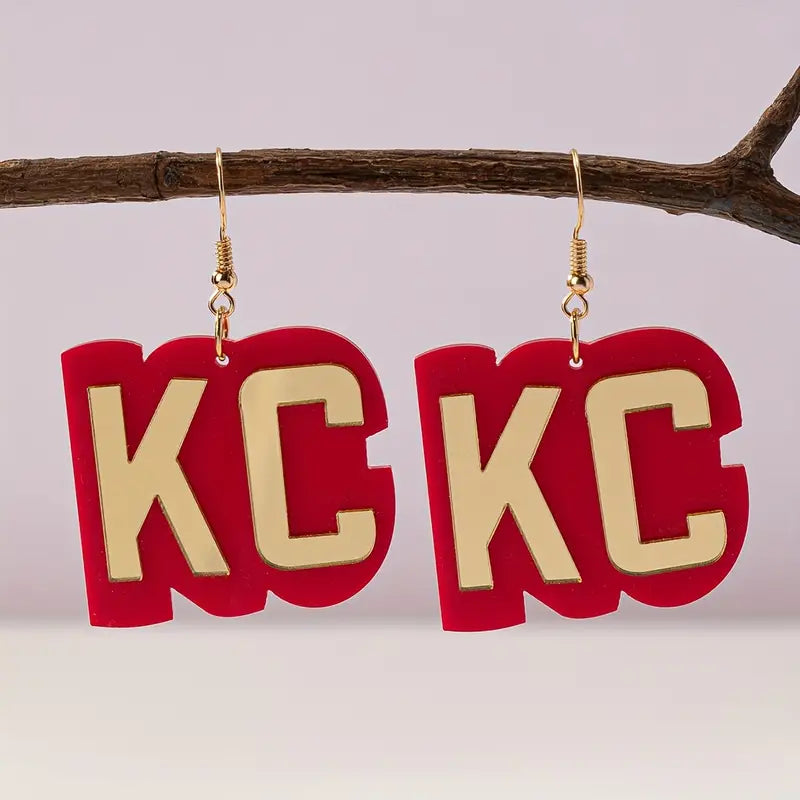 Letter Kansas City Dangle Earrings