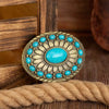 Turquoise Personality Belt Buckle