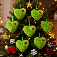 Load image into Gallery viewer, Grinch Heart Ornament
