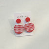 Red/White Christmas Tree Earrings