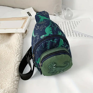 Cute Dinosaur Chest Bag/Messenger Bag/Crossbody Bag - Green