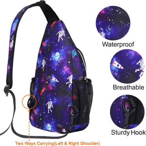 Flag Sling Backpack, Multipurpose Travel Hiking Daypack Rope Crossbody Shoulder Bag