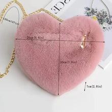 Load image into Gallery viewer, Pink Heart Shaped Plush Bag
