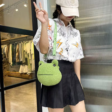 Load image into Gallery viewer, Green Frog Crossbody Purse
