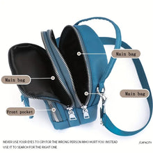 Load image into Gallery viewer, Black Nylon Crossbody Bag
