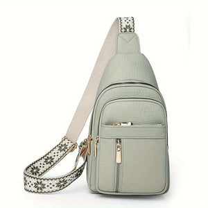 Stylish Green Chest Crossbody Bag