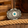 White Flower Belt Buckle