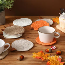 Load image into Gallery viewer, Handmade Pumpkin Coasters
