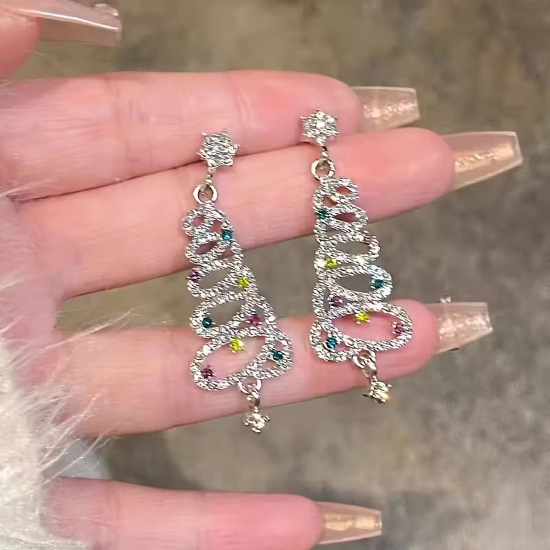 Elegant Christmas Tree Earrings