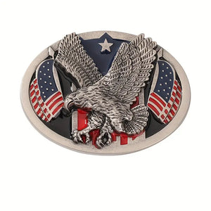 Eagle & American Flag Belt Buckle