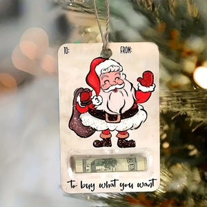 Santa Waving Celebration Money Card