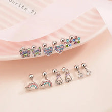 Load image into Gallery viewer, Hypoallergenic Screw Back Stud Earrings For Girls Women Studs
