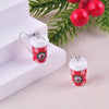 Christmas Snowflake Coffee Earrings