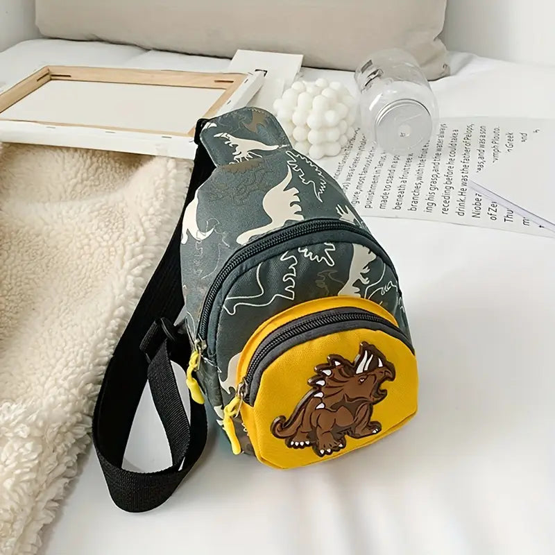 Cute Dinosaur Chest Bag/Messenger Bag/Crossbody Bag - Yellow