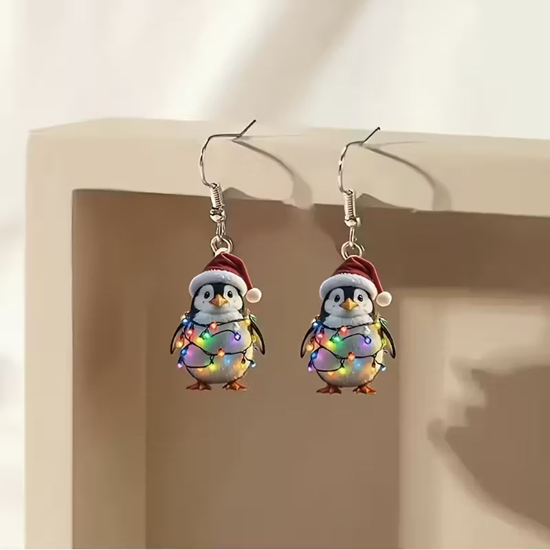 Penguin Christmas Earrings