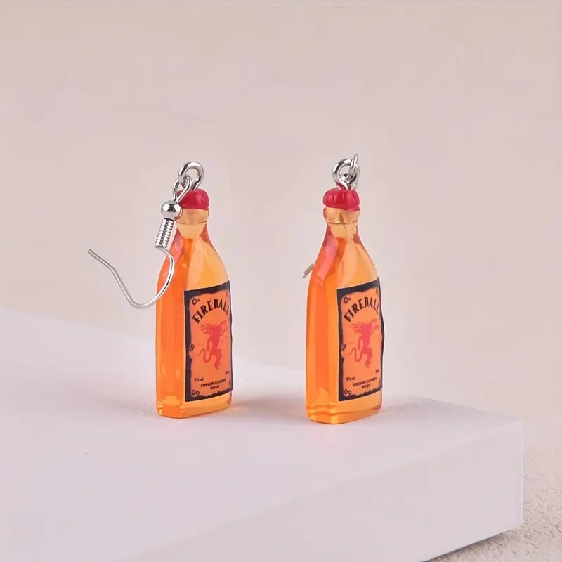 Fireball Resin Earrings.