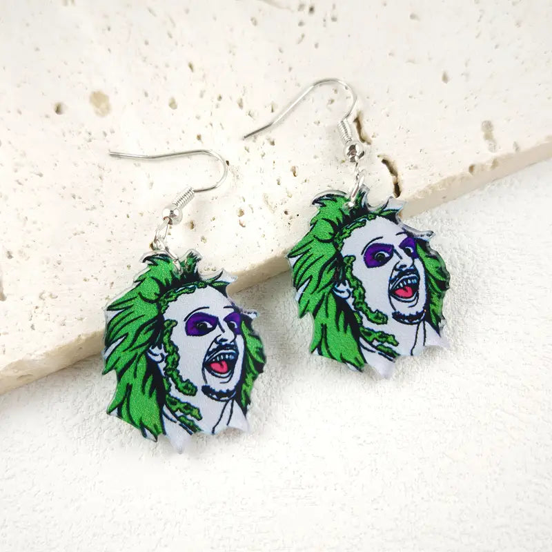 Horror BeetleJuice Earrings