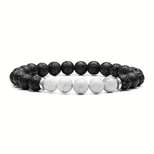 White Stone Lava Volcanic Bracelet