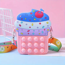 Load image into Gallery viewer, Rainbow Cute Ice Cream Silicone Shoulder Crossbody Bag
