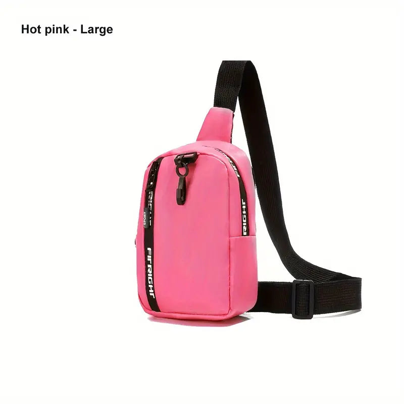 Mini Faux Leather Sling Bag - Hot Pink