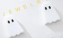 Load image into Gallery viewer, Halloween Bat, Pumpkin, &amp; Ghost Earrings
