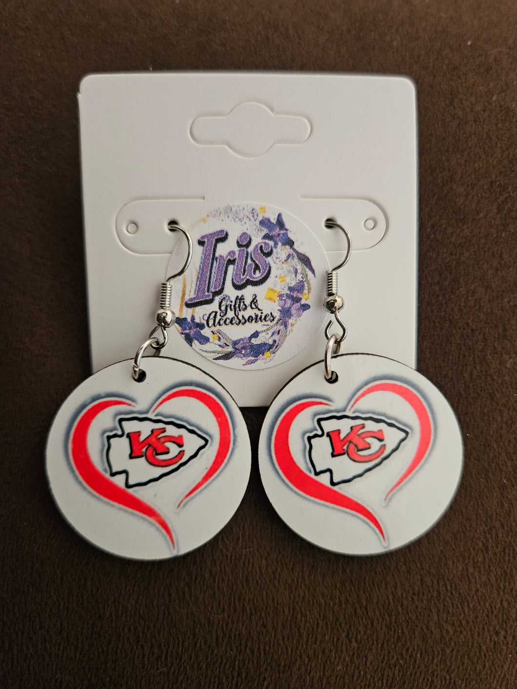 KC Heart Red/Black Earrings