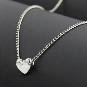 Silver Simple Dainty Heart Necklace