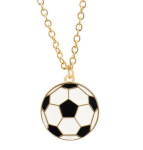 Gold Soccer Ball Necklace