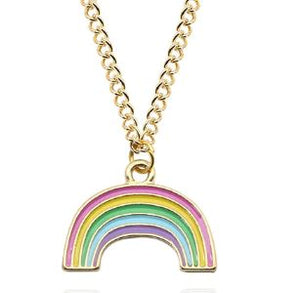 Gold Pastel Rainbow Necklace FREE EARRINGS