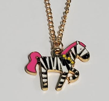 Gold Zebra Necklace FREE EARRINGS
