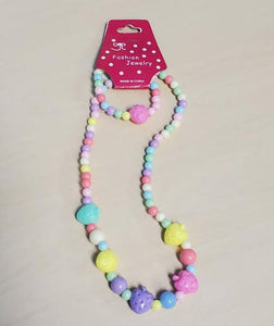 Colorful Strawberries Necklace & Bracelet Set