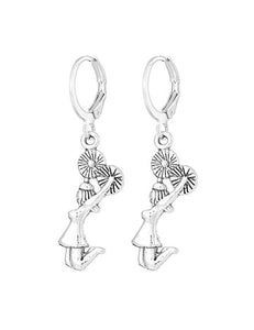 Silver Cheerleader Earrings