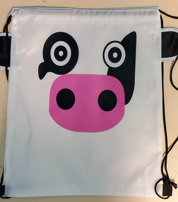 Cow Drawstring Bag Backpack