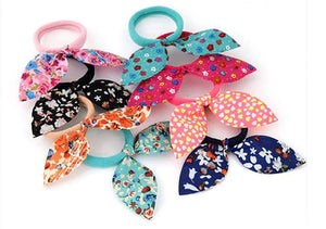 Little Ladies Floral/Hearts Fabric Bow Knot Hairband