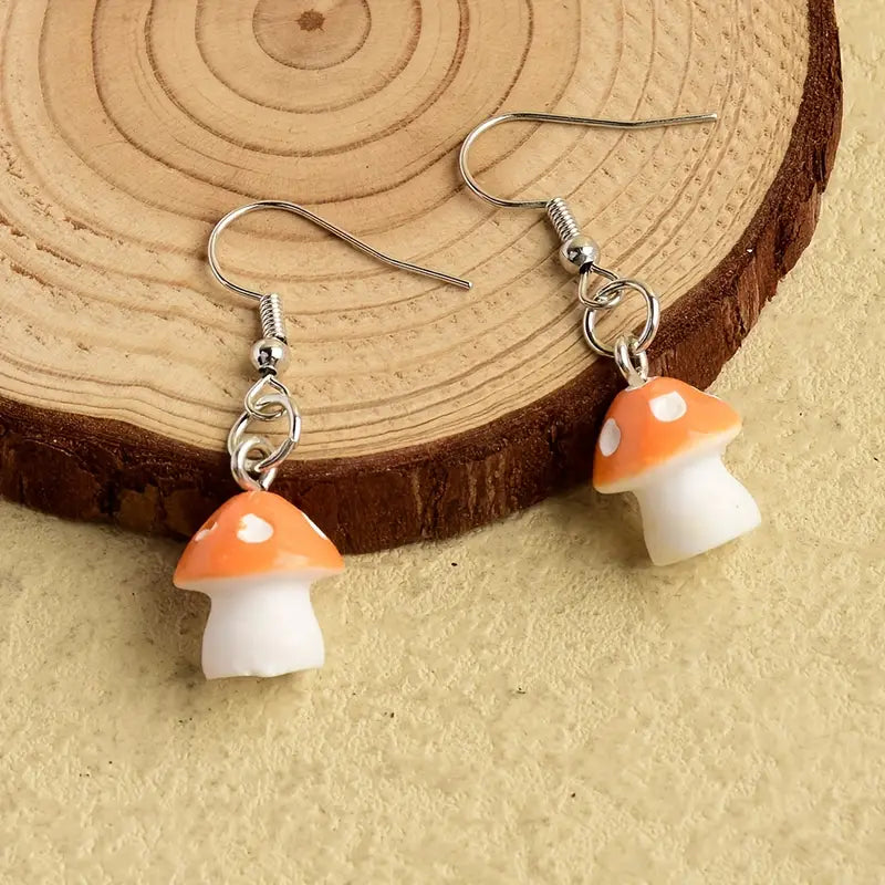Magical Mini Mushroom Earrings