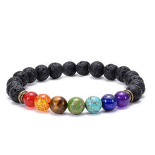Load image into Gallery viewer, Chakra Healing Lava Stone Diffuser Bracelet
